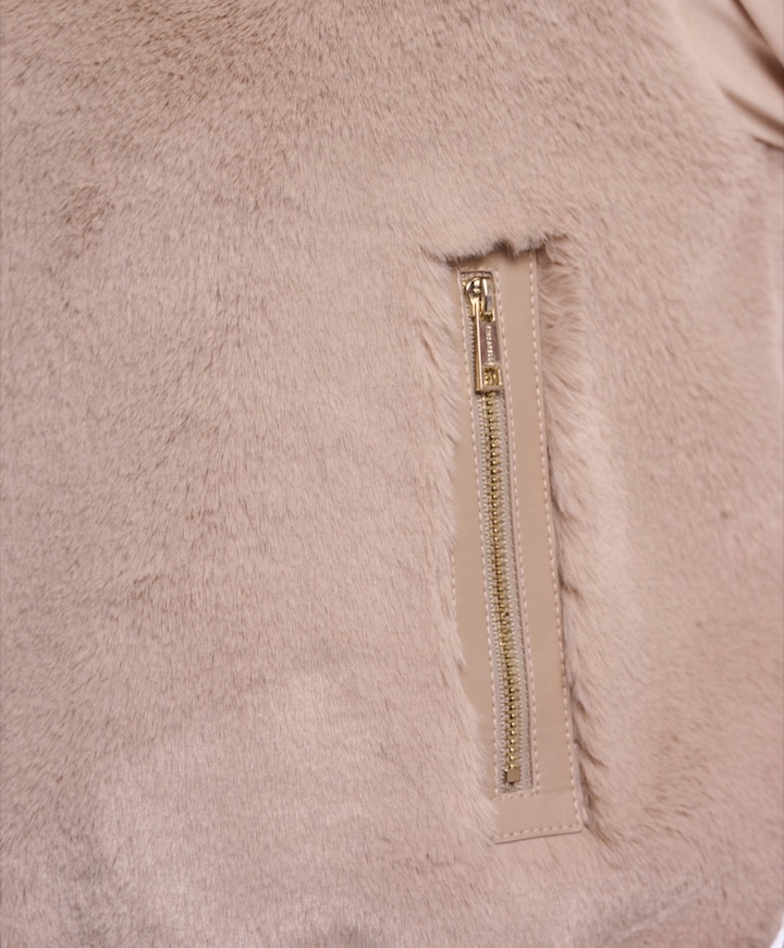 Dames gilet beige
