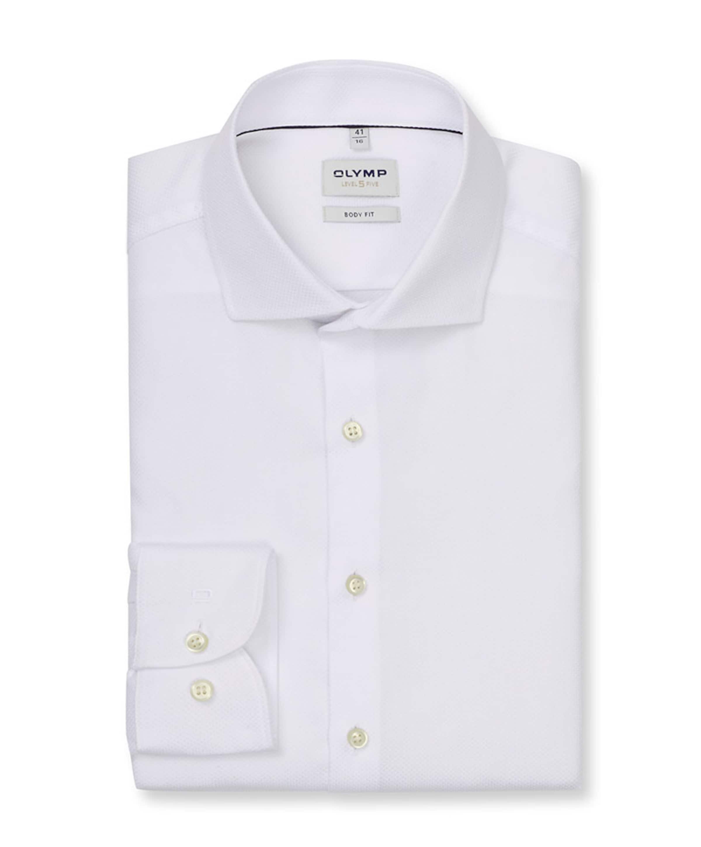 Heren overhemd lange mouw wit