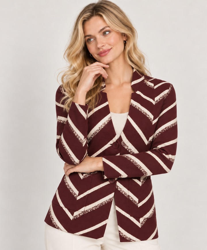 Dames jas bordeaux
