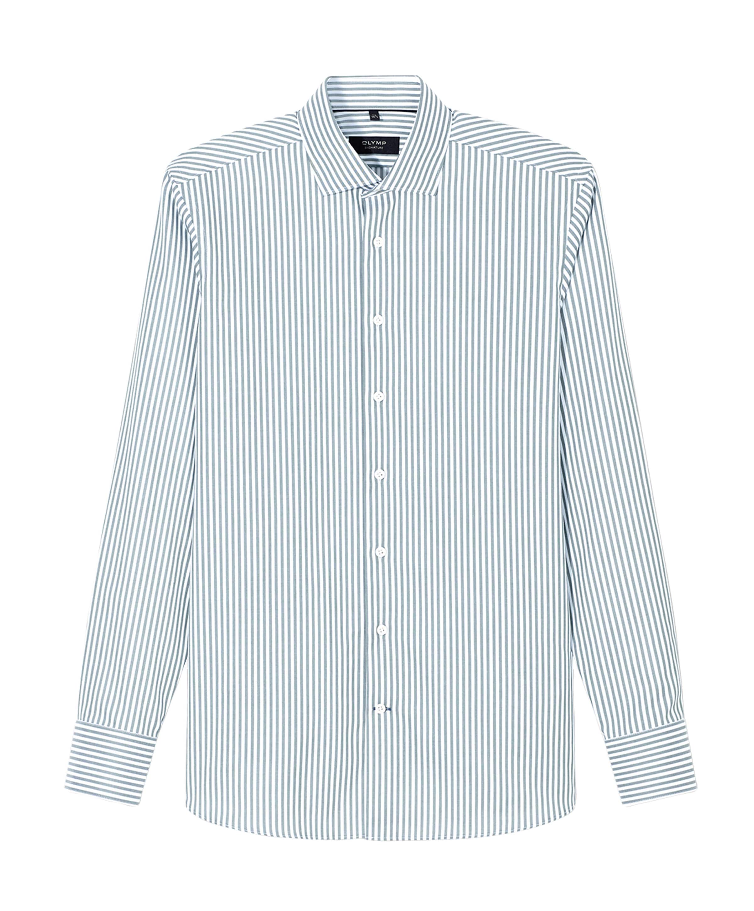 Heren overhemd lange mouw groen