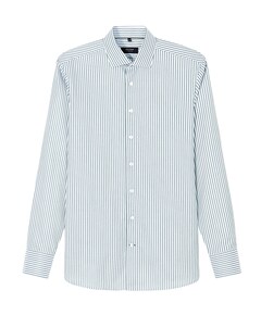 Heren overhemd lange mouw groen