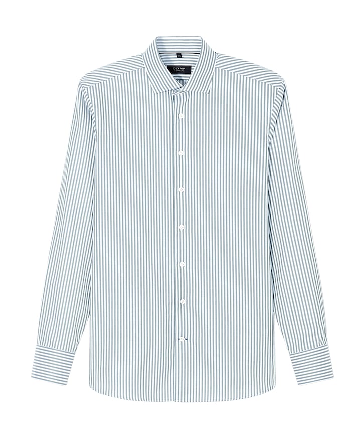 Heren overhemd lange mouw groen