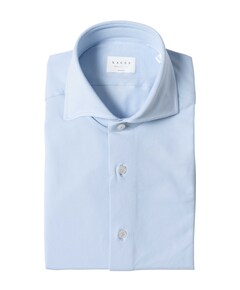 Heren overhemd lange mouw blauw