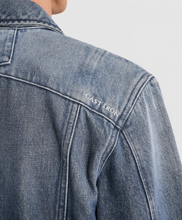 Heren spijkerjas blauw