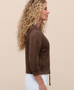 Dames vest bruin