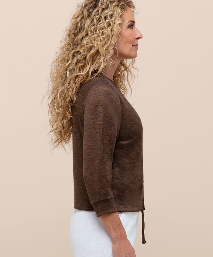 Dames vest bruin