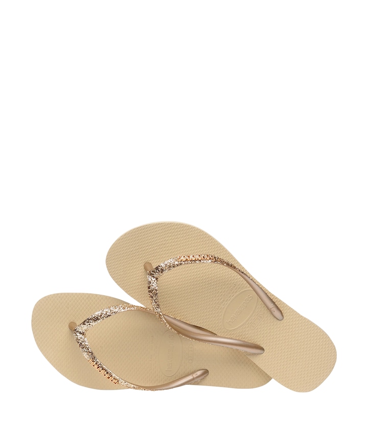 HAV. SLIM GLITTER II dames slippers beige