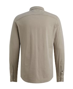 Heren overhemd lange mouw grijs