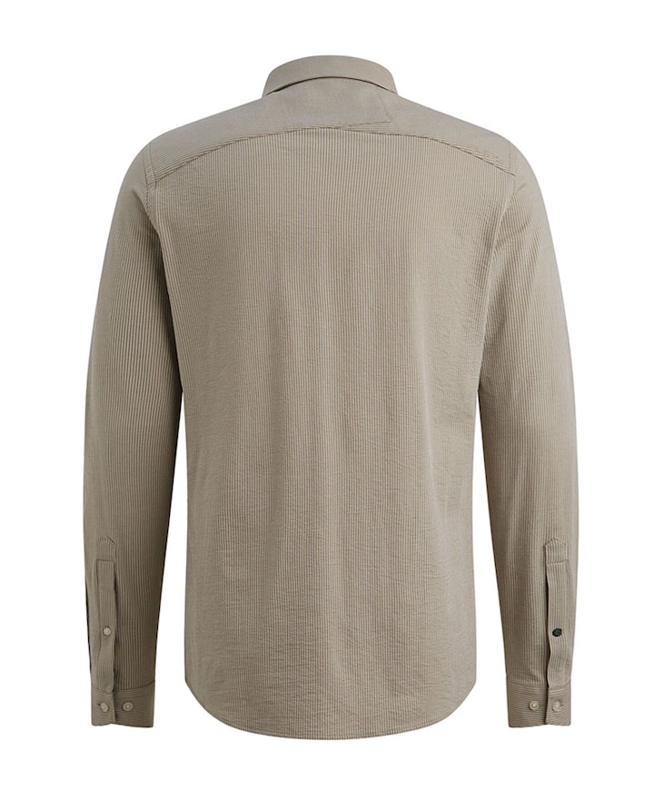 Heren overhemd lange mouw grijs