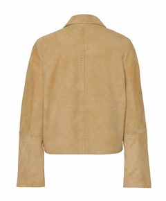 Dames leren jas beige