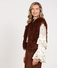 Dames gilet bruin