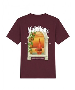 Heren T-shirt bordeaux