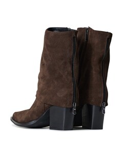 dames enkellaarzen bruin