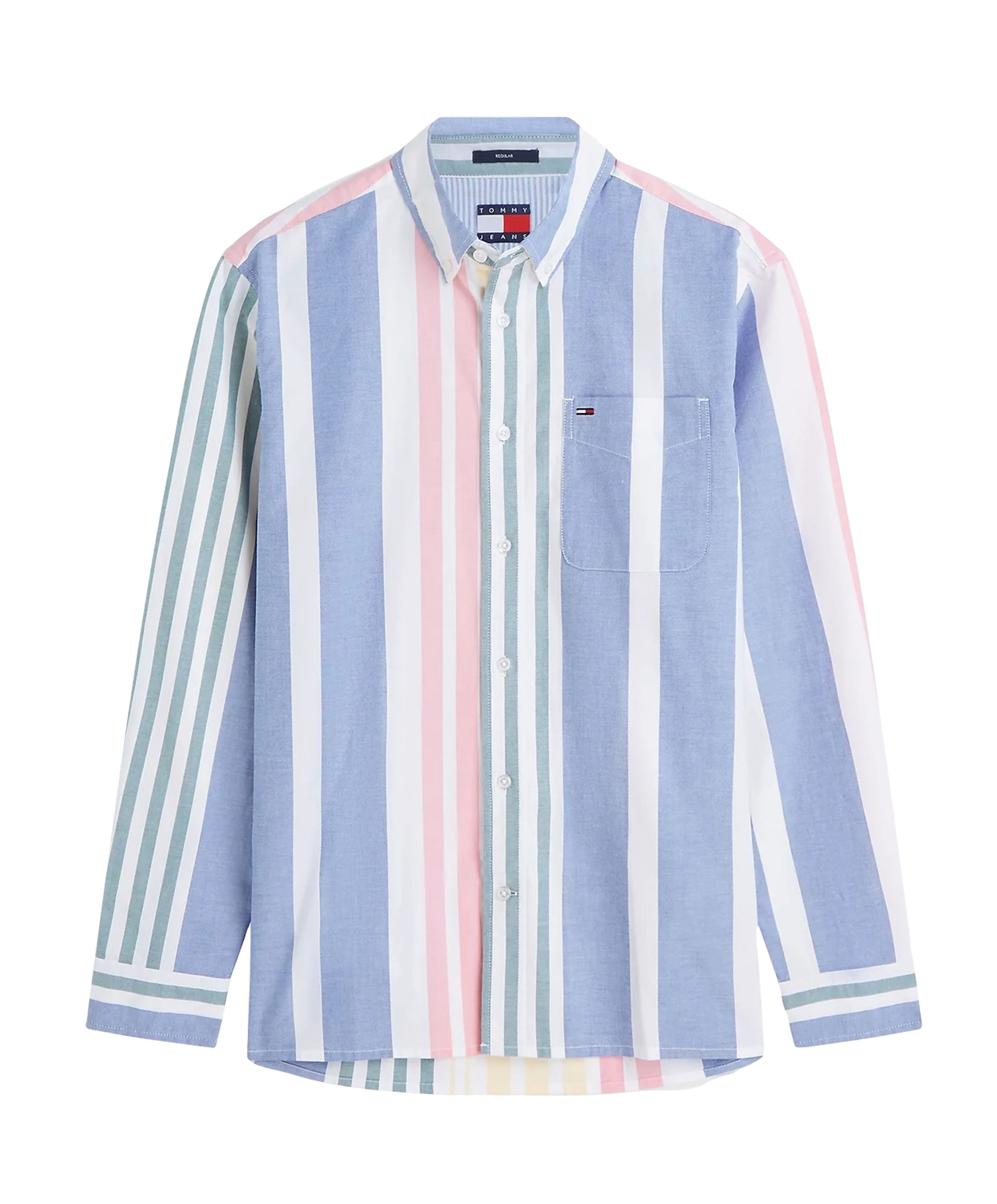 Heren overhemd korte mouw multicolor