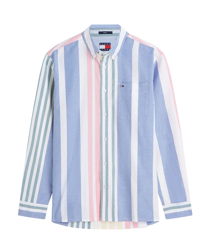 Heren overhemd korte mouw multicolor