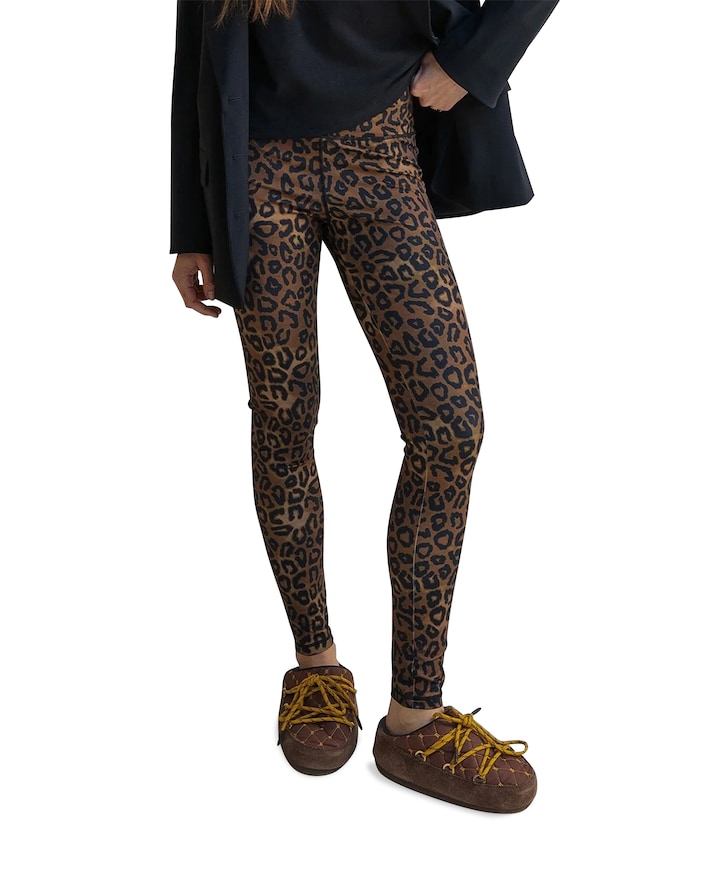 Leggings AOP dames broek bruin