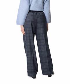 Wide leg Feminine broek blauw