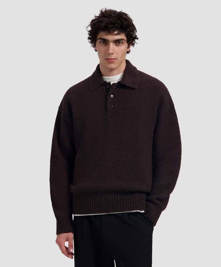 Heren polo bruin