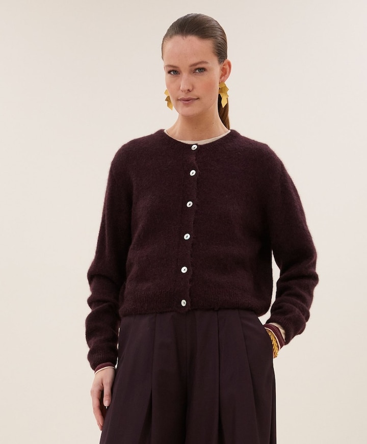 Dames vest bordeaux