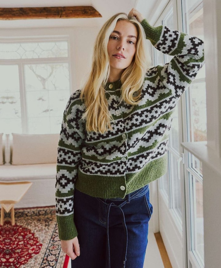 Dames vest groen