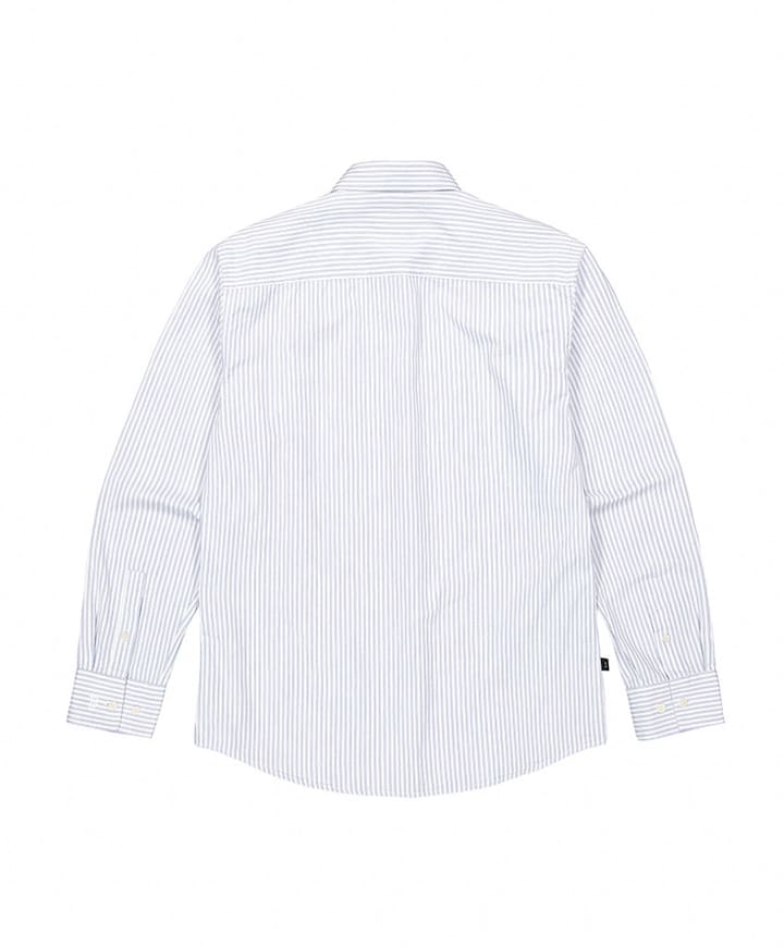 Heren overhemd lange mouw blauw