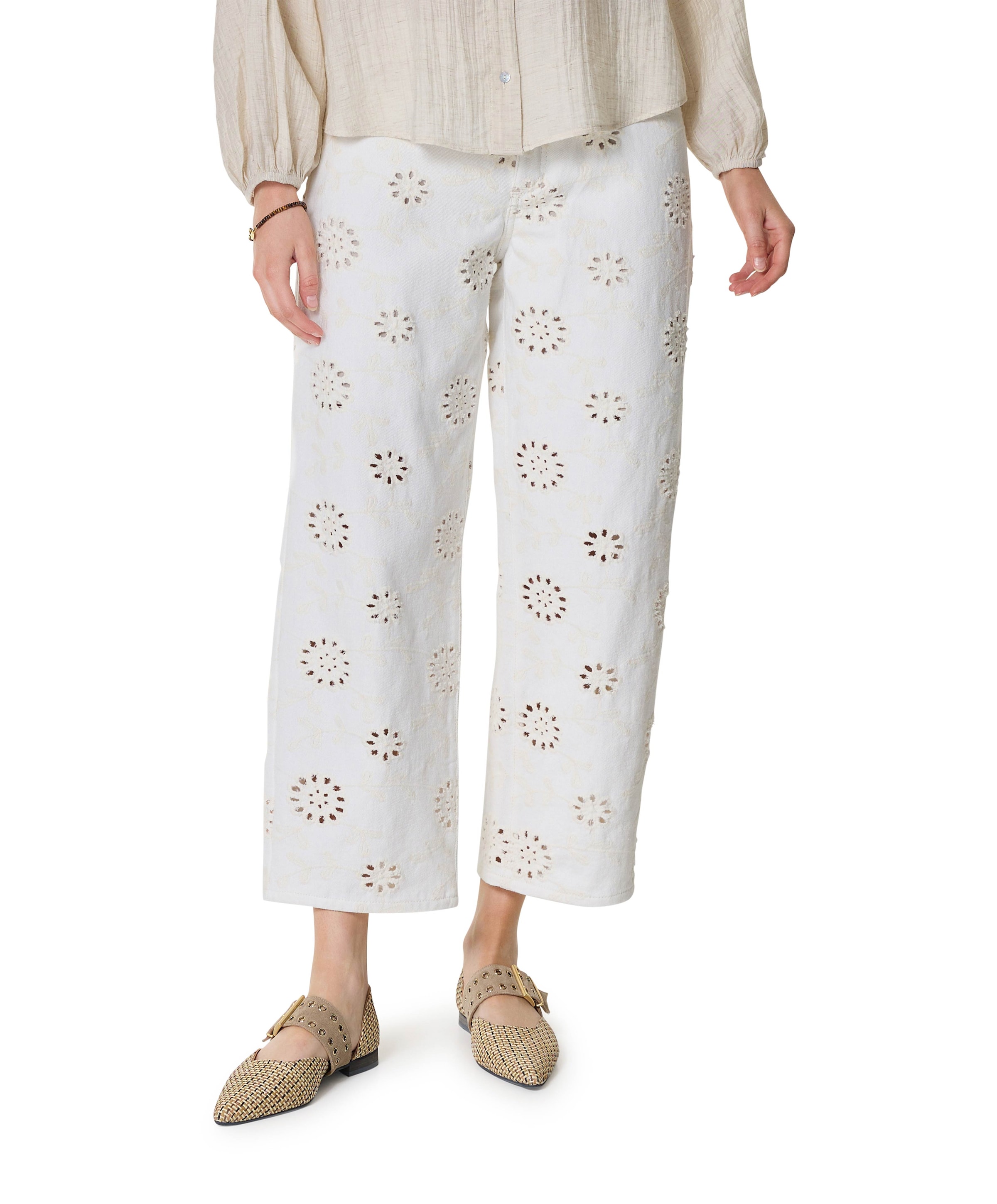 Masha Straight dames jeans ecru