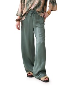 Heavy silky touch broek groen