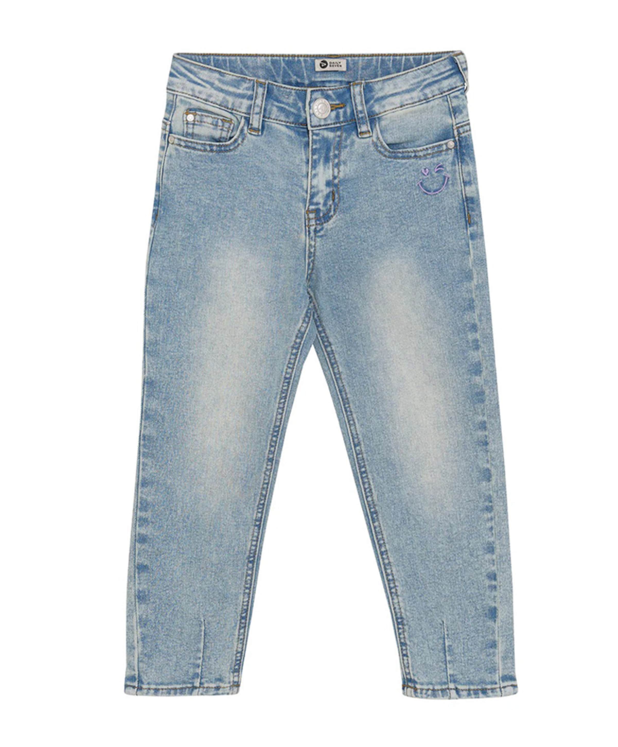 2500 Mom Fit Heart Pocket meisjes jeans blauw