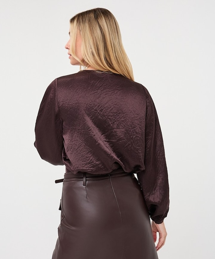 Dames blouse bruin