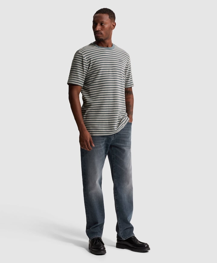 Heren T-shirt blauw