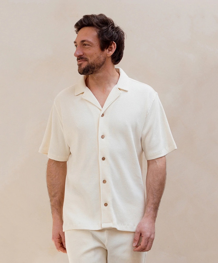 Heren overshirt ecru