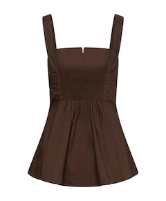 Dames top bruin