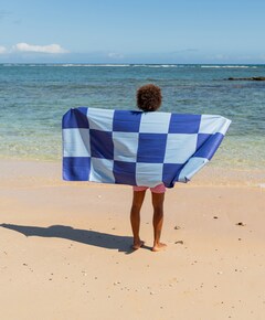 Badlaken large blauw