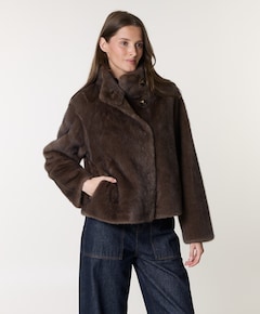 Dames jas bruin