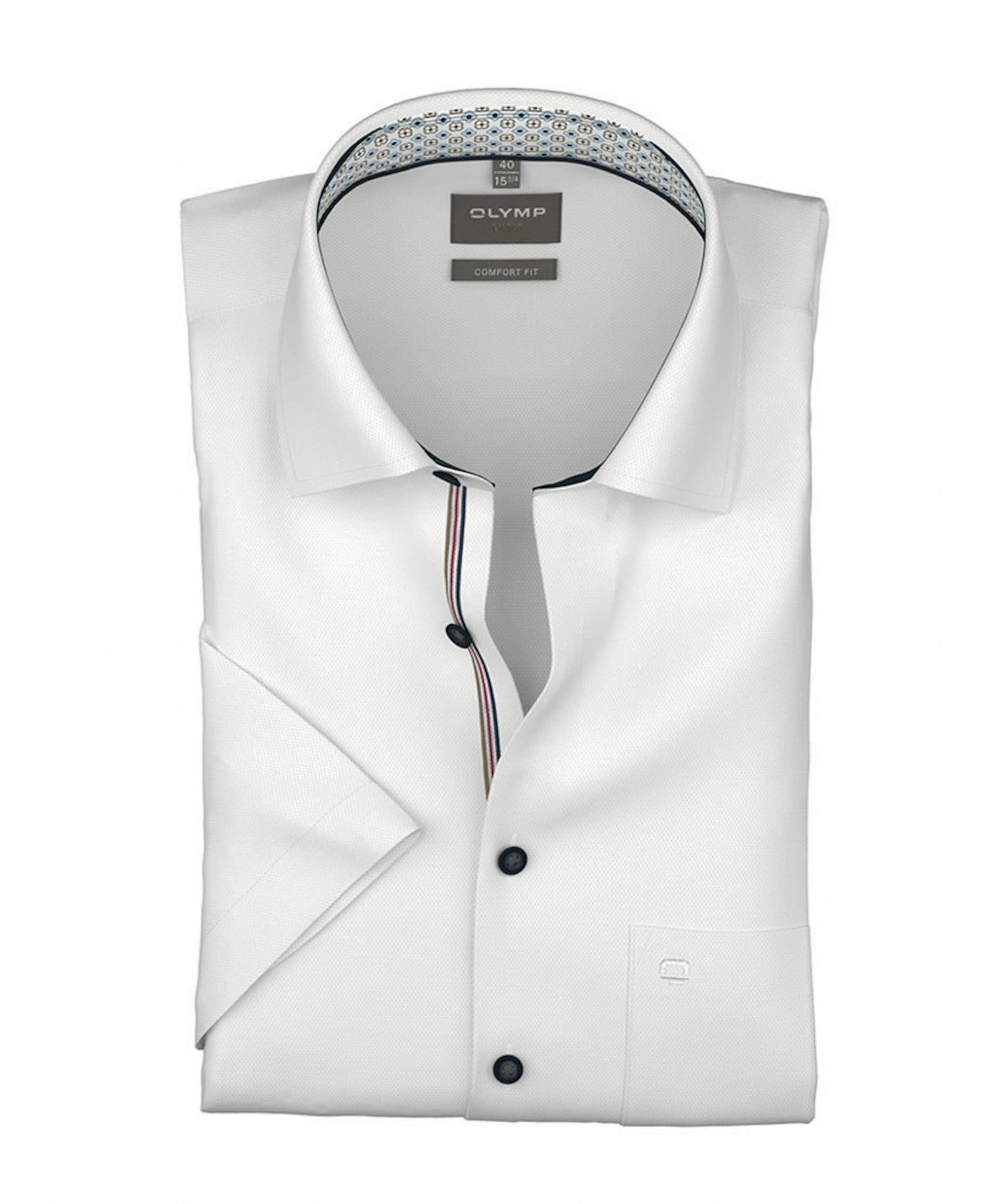 Heren overhemd korte mouw wit