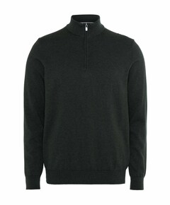 Heren trui met rits groen
