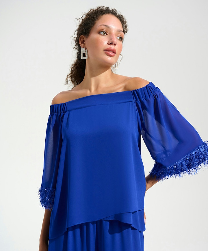 Dames top blauw