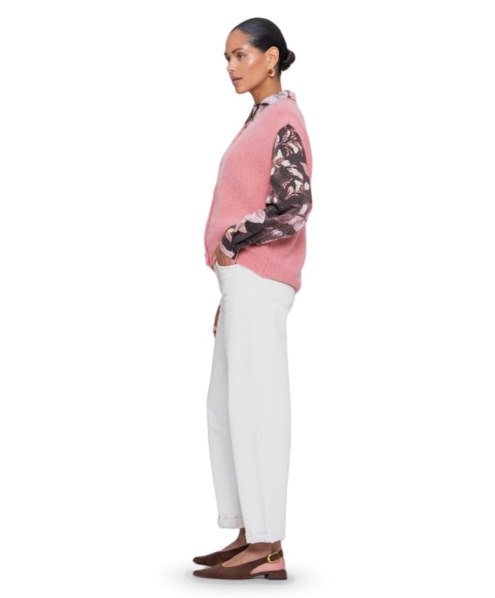 Jeans balloon linen mix dames jeans ecru
