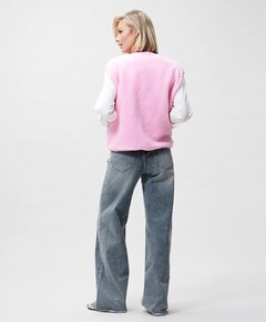 Dames gilet roze