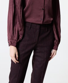 Zigarette Straight dames broek bordeaux