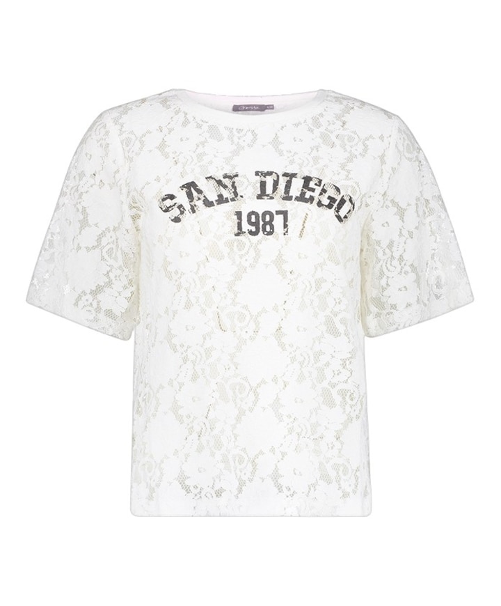 Dames T-shirt ecru