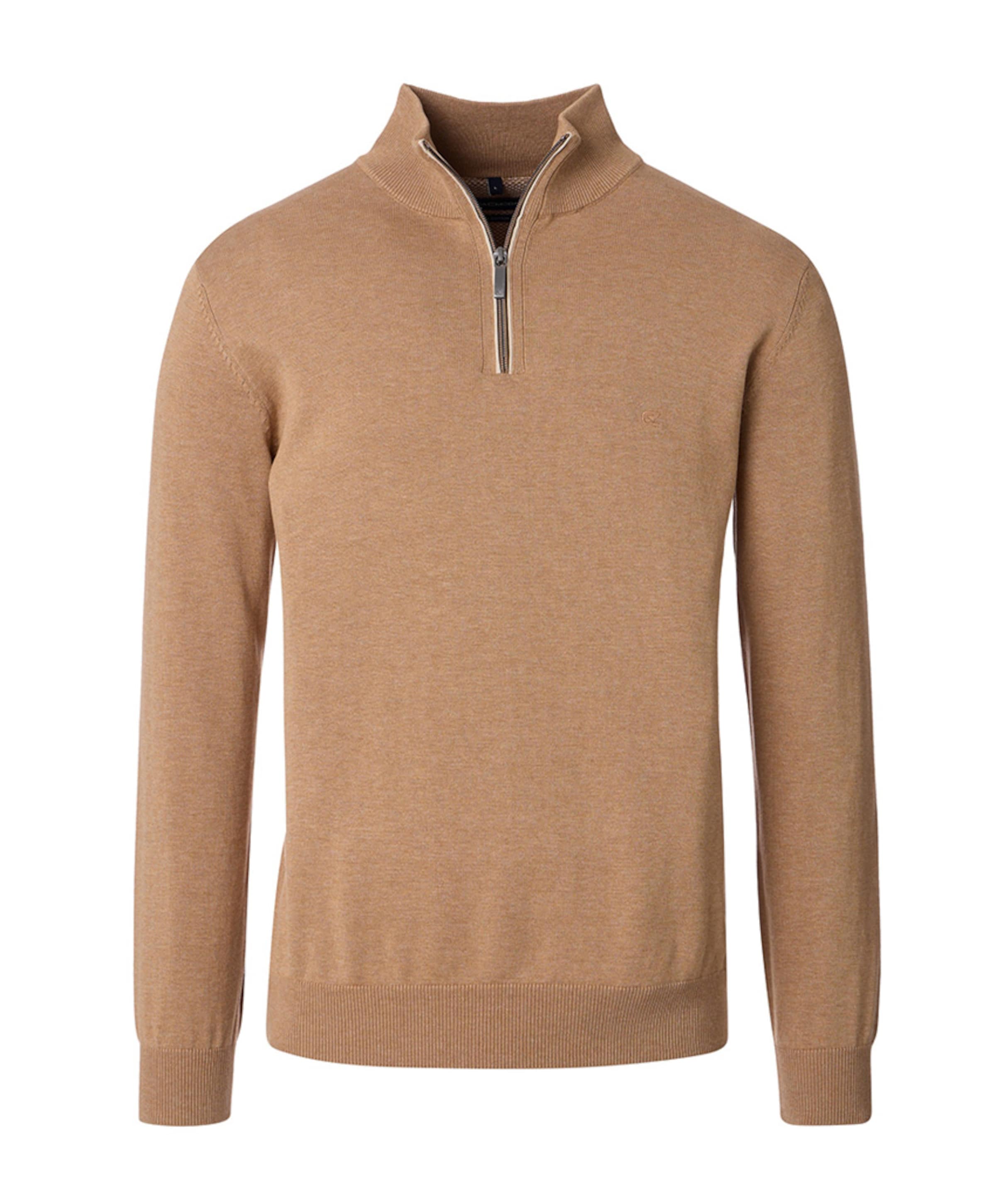Trui met rits bruin