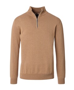 Trui met rits bruin