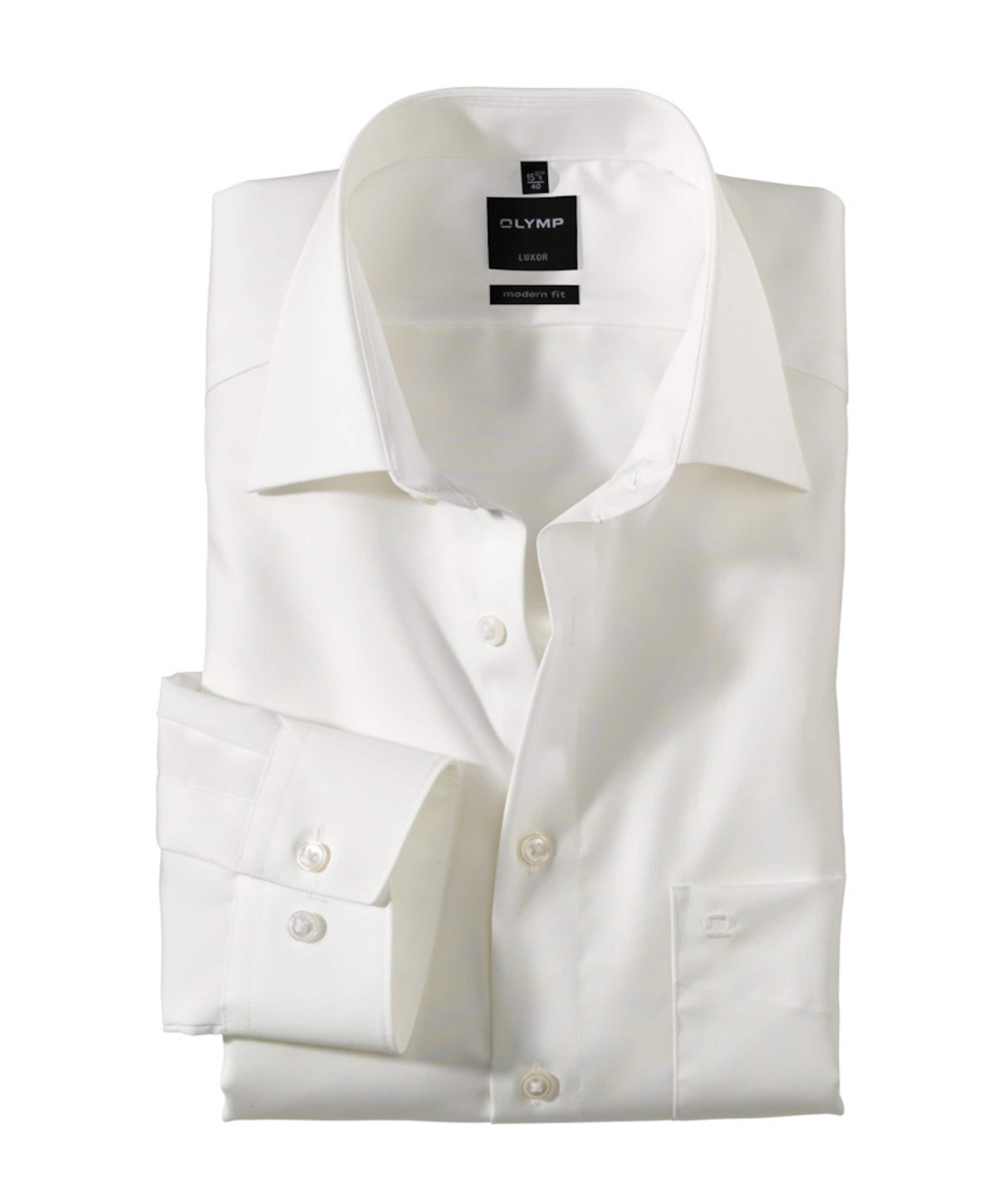 Heren overhemd lange mouw ecru