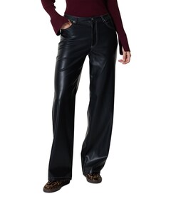 ONLJUICY-LANA HW WIDE FAUX broek zwart