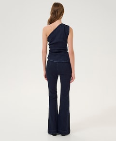 Top denim blauw