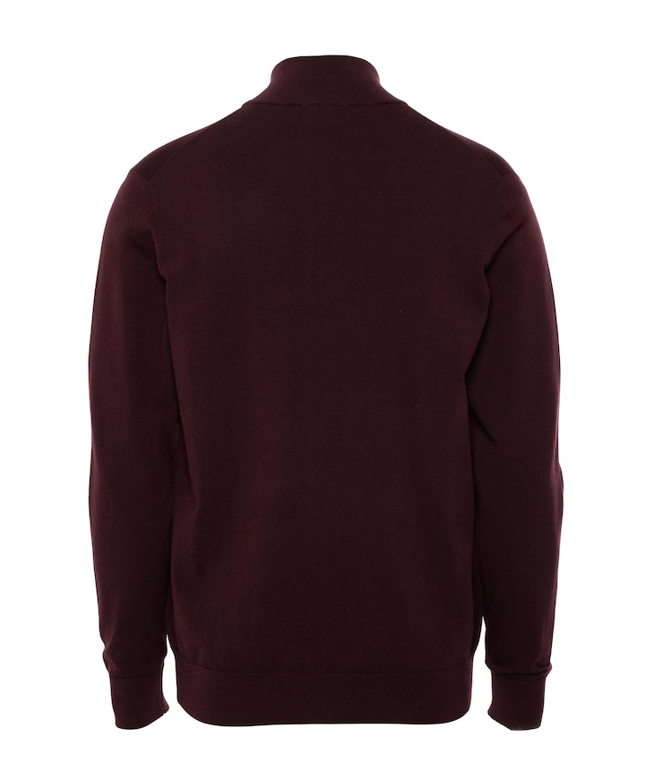 Trui met rits bordeaux