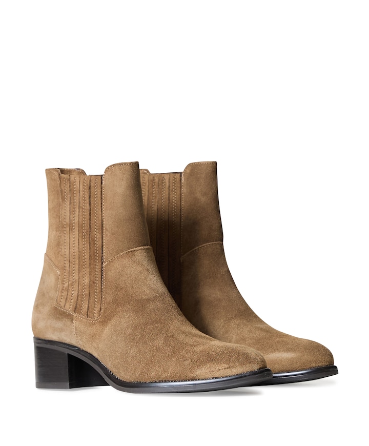 Sharmae dames enkellaarzen bruin