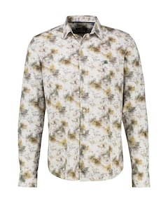 Heren overhemd lange mouw beige