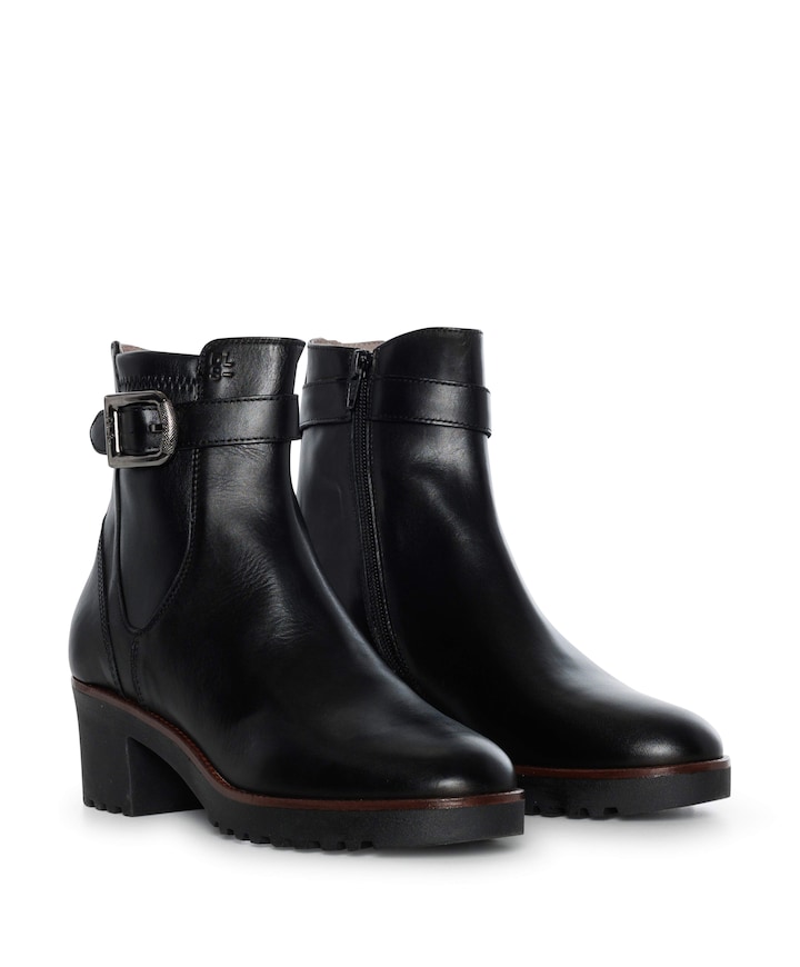 dames enkellaarzen zwart